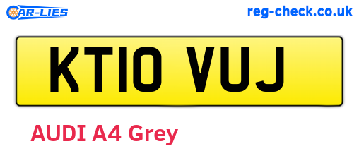 KT10VUJ are the vehicle registration plates.