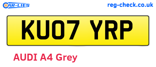 KU07YRP are the vehicle registration plates.