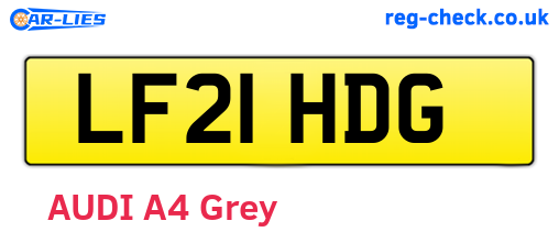 LF21HDG are the vehicle registration plates.