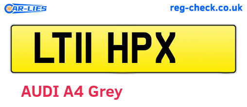 LT11HPX are the vehicle registration plates.
