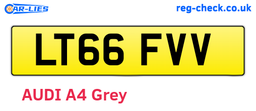 LT66FVV are the vehicle registration plates.