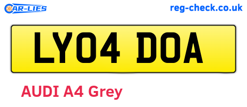 LY04DOA are the vehicle registration plates.