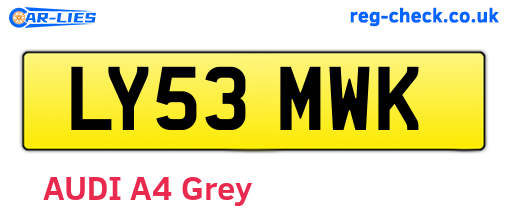LY53MWK are the vehicle registration plates.