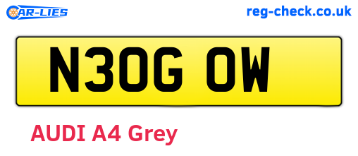 N30GOW are the vehicle registration plates.