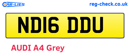 ND16DDU are the vehicle registration plates.