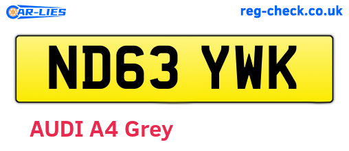 ND63YWK are the vehicle registration plates.