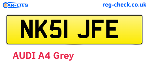 NK51JFE are the vehicle registration plates.