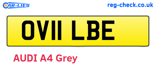OV11LBE are the vehicle registration plates.