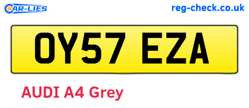 OY57EZA are the vehicle registration plates.