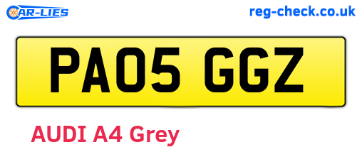 PA05GGZ are the vehicle registration plates.