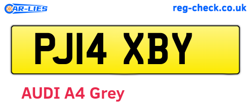 PJ14XBY are the vehicle registration plates.