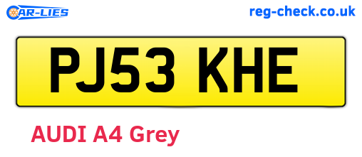PJ53KHE are the vehicle registration plates.