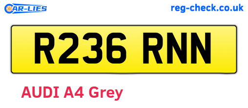 R236RNN are the vehicle registration plates.
