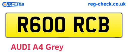 R600RCB are the vehicle registration plates.
