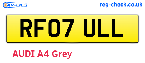 RF07ULL are the vehicle registration plates.