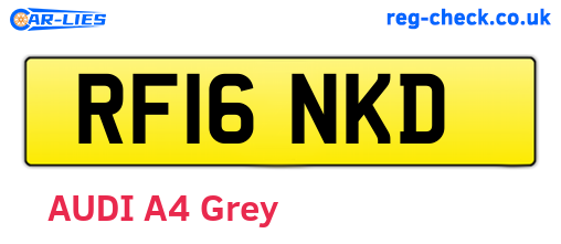 RF16NKD are the vehicle registration plates.