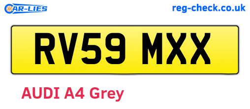 RV59MXX are the vehicle registration plates.