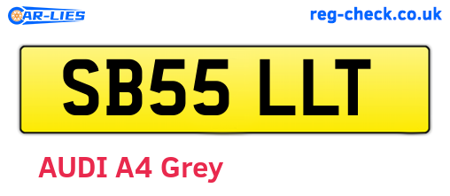 SB55LLT are the vehicle registration plates.