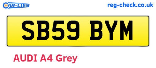 SB59BYM are the vehicle registration plates.
