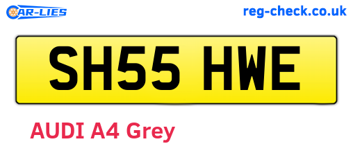 SH55HWE are the vehicle registration plates.