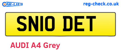 SN10DET are the vehicle registration plates.