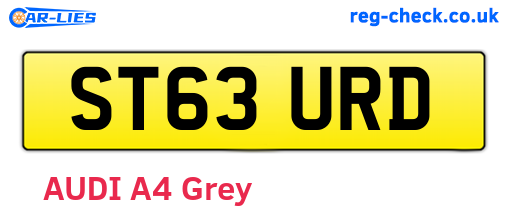 ST63URD are the vehicle registration plates.