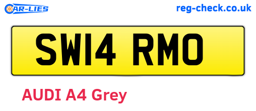 SW14RMO are the vehicle registration plates.