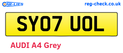 SY07UOL are the vehicle registration plates.