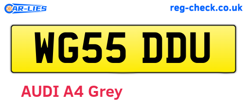 WG55DDU are the vehicle registration plates.