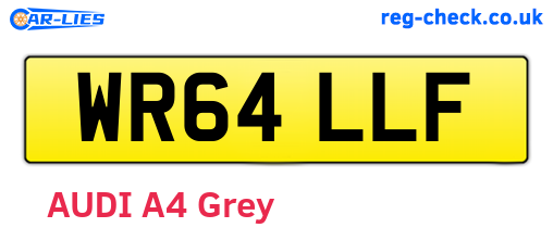 WR64LLF are the vehicle registration plates.
