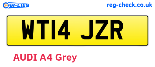 WT14JZR are the vehicle registration plates.