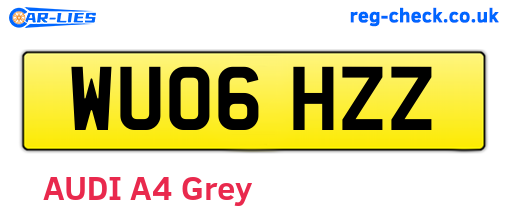 WU06HZZ are the vehicle registration plates.