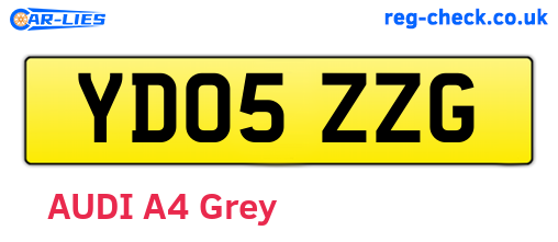 YD05ZZG are the vehicle registration plates.