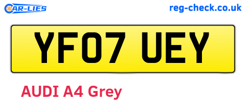 YF07UEY are the vehicle registration plates.