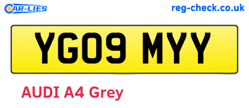 YG09MYY are the vehicle registration plates.