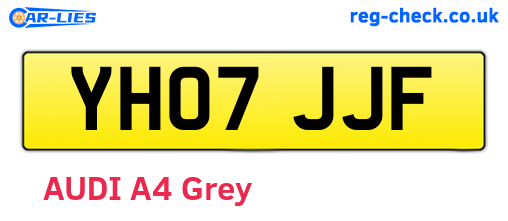 YH07JJF are the vehicle registration plates.