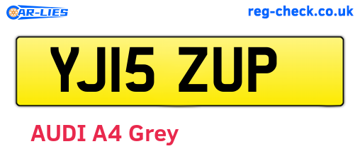 YJ15ZUP are the vehicle registration plates.