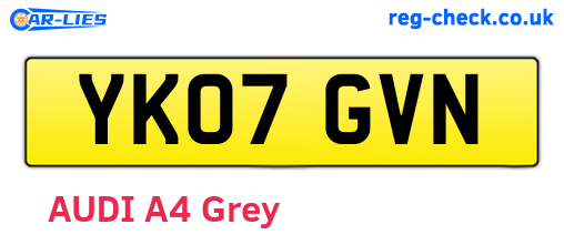 YK07GVN are the vehicle registration plates.