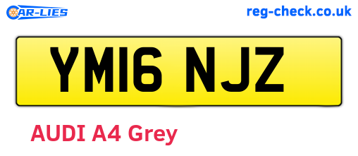 YM16NJZ are the vehicle registration plates.