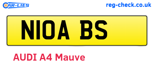 N10ABS are the vehicle registration plates.