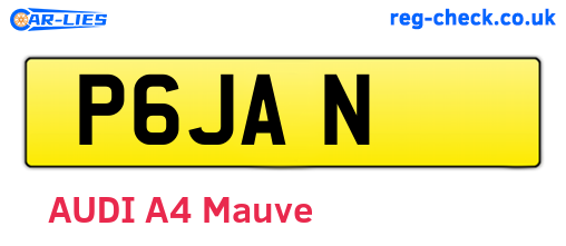 P6JAN are the vehicle registration plates.