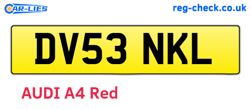 DV53NKL are the vehicle registration plates.