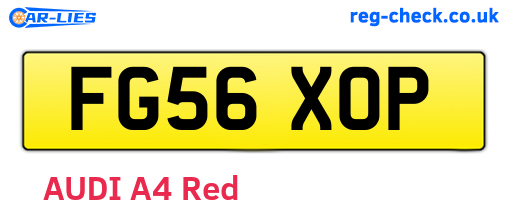 FG56XOP are the vehicle registration plates.