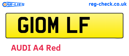 G10MLF are the vehicle registration plates.