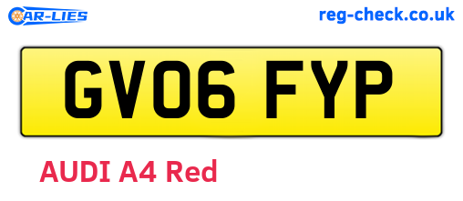 GV06FYP are the vehicle registration plates.