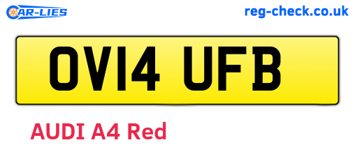 OV14UFB are the vehicle registration plates.