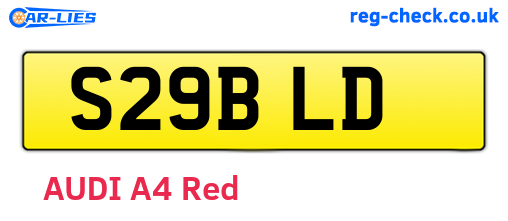 S29BLD are the vehicle registration plates.