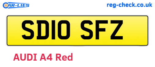 SD10SFZ are the vehicle registration plates.