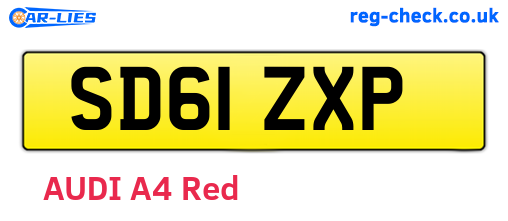 SD61ZXP are the vehicle registration plates.