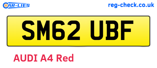 SM62UBF are the vehicle registration plates.